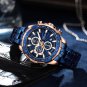 black box_Men's Watches Quartz Multifunction Chronograph with Auto Date and Luminous Hands