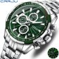 blue_Men's Watches Quartz Multifunction Chronograph with Auto Date and Luminous Hands