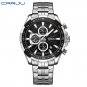 Silver black_Men's Watches Quartz Multifunction Chronograph with Auto Date and Luminous Hands
