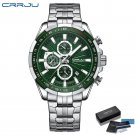 Silver green box_Men's Watches Quartz Multifunction Chronograph with Auto Date and Luminous Hands