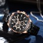 Silver black box_Watches Men 2022 Casual Sports Multifunction Chronograph Stainless Steel Band with 