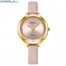 Pink_Dial Watches for Women Leather Band Rhinestones Ladies Wristwatch