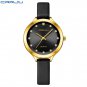 White with box_Dial Watches for Women Leather Band Rhinestones Ladies Wristwatch