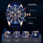 Silver Blue box_Watches for Man Quartz Chronograph Waterproof Sport Silicone Date with Luminous