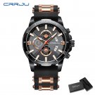 Black gold box_Casual Watches for Man Sport Military Silicagel Wristwatch Chronograph