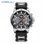 Black silver_Casual Watches for Man Sport Military Silicagel Wristwatch Chronograph