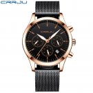 black rose_Men Watch Luxury WristWatch Stainless Steel Waterproof Dress Quartz Mesh