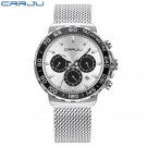 black_Watch for Men  Quartz Chronograph Waterproof Stainless Wristwatches with Luminous Hands