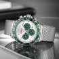 blue with box_Watch for Men Quartz Chronograph Waterproof Stainless Wristwatches with Luminous Hand
