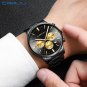 black_Men Stainless Steel Quartz Watches Luxury Business Chronograph Wristwatch Waterproof Clock Gol