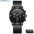 M-black rose box_Mens Watches  Luxury Chronograph Quartz Clock Waterproof Stailness Steel Sports