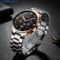 silver box_Mens Watches Luxury Chronograph Quartz Clock Waterproof Stailness Steel Sports