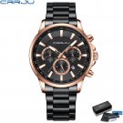 Black rose box_Sports Chronograph Watches with Auto Date Casual Business Men's Wristwatches with Sta