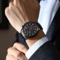 Black rose box_Sports Chronograph Watches with Auto Date Casual Business Men's Wristwatches with Sta