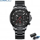 Black with box_Sports Chronograph Watches with Auto Date Casual Business Men's Wristwatches with Sta
