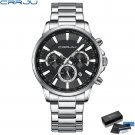 Silver black box_Sports Chronograph Watches with Auto Date Casual Business Men's Wristwatches with S