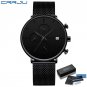 black box_Minimalist Dress Mens Watches Luxury Waterproof Sport Watch Men 3-Sub Dial Quartz Watch C