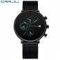 blue_Minimalist Dress Mens Watches Luxury Waterproof Sport Watch Men 3-Sub Dial Quartz Watch Casual