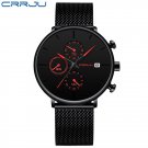 red_Minimalist Dress Mens Watches  Luxury Waterproof Sport Watch Men 3-Sub Dial Quartz Watch Casual
