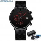 red box_Minimalist Dress Mens Watches  Luxury Waterproof Sport Watch Men 3-Sub Dial Quartz Watch Cas