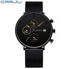 yellow_Minimalist Dress Mens Watches  Luxury Waterproof Sport Watch Men 3-Sub Dial Quartz Watch Casu