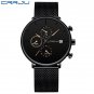 yellow_Minimalist Dress Mens Watches Luxury Waterproof Sport Watch Men 3-Sub Dial Quartz Watch Casu