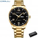 Gold box_Men's Watches Stainless Steel Band Quartz Wristwatches with Luminous Hands