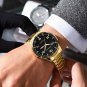Silver box_Men's Watches Stainless Steel Band Quartz Wristwatches with Luminous Hands