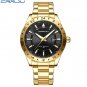 Gold black_Men's Watches  Luxury Stainless Steel Band Quartz Wristwatches with Auto Date Design