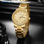 Gold black_Business Men Luxury Watches Stainless Steel Quartz Wrsitwatches Male Auto Date Clock with