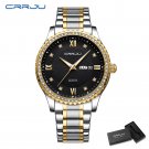 Gold black box_Business Men Luxury Watches Stainless Steel Quartz Wrsitwatches Male Auto Date Clock 