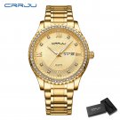 Gold box_Business Men Luxury Watches Stainless Steel Quartz Wrsitwatches Male Auto Date Clock with L