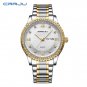Gold white_Business Men Luxury Watches Stainless Steel Quartz Wrsitwatches Male Auto Date Clock with