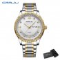 Gold white box_Business Men Luxury Watches Stainless Steel Quartz Wrsitwatches Male Auto Date Clock 
