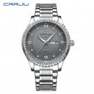 Silver_Business Men Luxury Watches Stainless Steel Quartz Wrsitwatches Male Auto Date Clock with Lum