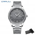 Silver box_Business Men Luxury Watches Stainless Steel Quartz Wrsitwatches Male Auto Date Clock with