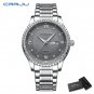 Silver box_Business Men Luxury Watches Stainless Steel Quartz Wrsitwatches Male Auto Date Clock with