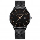 black black rose_Men's Watch Ultra-thin  Luxury Japan Movement WristWatch Waterproof Sport Steel Qua