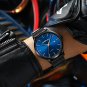 black black silver_Men's Watch Ultra-thin  Luxury Japan Movement WristWatch Waterproof Sport Steel Q