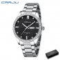 Silver black box_Watch for Men Simple Quartz Wristwatches With Luxurious Sparkling Rhinestone Dial S