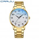 Gold_Watch for Men  Luxury Waterproof Quartz Wristwatch with Date Stainless Steel Mens Watches