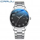 Silver black_Watch for Men  Luxury Waterproof Quartz Wristwatch with Date Stainless Steel Mens Watch