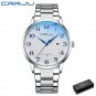 Silver box_Watch for Men  Luxury Waterproof Quartz Wristwatch with Date Stainless Steel Mens Watches