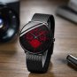 orange_Men Watch Casual Waterproof Mesh Strap Quartz WristWatch Unique Retro Cool Dress