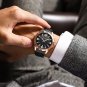 SB_Men Luxury Watches Stainless Steel Quartz Wrsitwatches Male Auto Date Clock with Luminous Hands