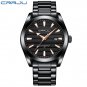 Black_Mens Watches  Luxury Stainless Steel Quartz Casual Business Waterproof Luminous