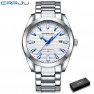 Silver box_Mens Watches  Luxury Stainless Steel Quartz Casual Business Waterproof Luminous