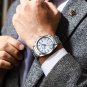 Silver box_Mens Watches Luxury Stainless Steel Quartz Casual Business Waterproof Luminous