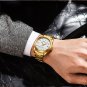 Black_Quartz Watches for Men Stainless Steel with Luminous Hands