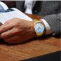 Silver_Men Watch Stainless Steel Top Quailty Luxury Push Button Hidden Clasp Waterproof with Date Sp